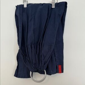 Sakura Bloom Blue Linen Ring Sling - OS